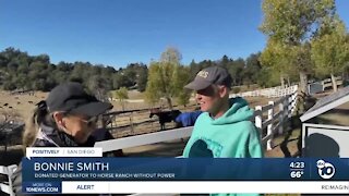 Couple donates generator to ranch