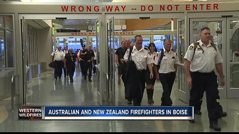Firefighters from Australia and New Zealand arrive in Boise