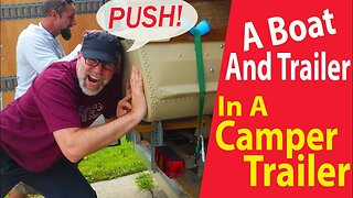 Cargo Trailer Camper Conversion Toy Hauler (Boat on Trailer)