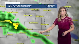 Showers return Thursday afternoon
