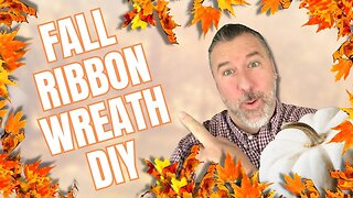 Fall Ribbon Wreath DIY - Fall Wreathathon - Wreath DIY - Easy DIY #fallwreath