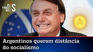 Pesquisa mostra que argentinos querem vitória de Bolsonaro no Brasil