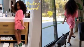 Bow Wow's Daughter Shai Tries Out Mommy's High Heels! 👠