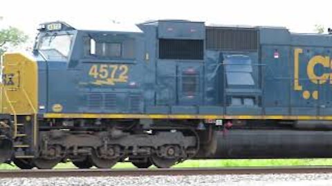 CSX Intermodal Double-Stack Train with EMD SD70MAC Rebuild from Fostoria, Ohio August 29, 2020