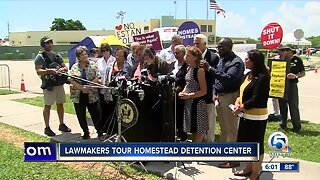 Congress members tour immigration facility for children in Homestead