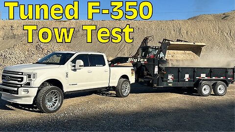 2020 Tuned 6.7 Powerstroke 5 Inch Exhaust Towing Big Tex Gooseneck DumpTrailer / F-350 Diesel