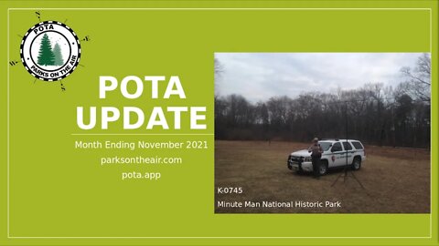Ham Radio: Parks on the air (POTA) Monthly update Nov 2021