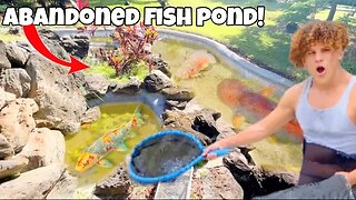 I Found FISH Living in FLOODED Abandoned FOUNTAIN!