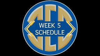 SEC Football Schedule (Week 5)