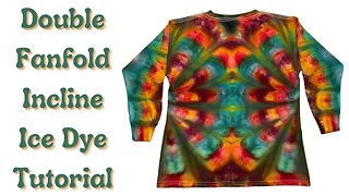 Tie-Dye Designs: Totally Outrageous Long Sleeve Double Fanfold Incline Ice Dye