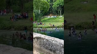 Party Vybz In Spanish Bridge River #shortsvideo #shortsfeed #jamaica #nature #youtubeshorts #fyf