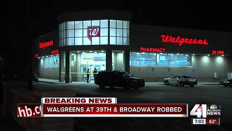 KCPD investigating armed robbery at Walgreens on Broadway