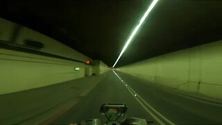 Wheelie through London tunnel