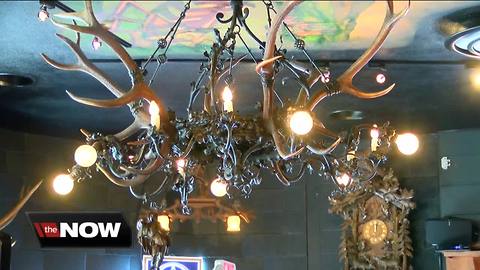 Ornate Von Trier antler chandelier up for sale in auction