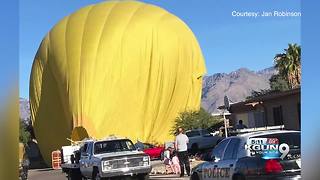 Hot air balloon landed in a neighborhood on the east side