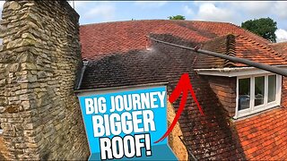 I Drove HOURS for this HUGE Roof Clean *Lost Sleep Over This One*