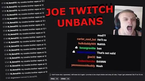 Joe Bartolozzi Unbans Twitch Chatters ep 17