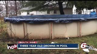 3-year-old boy drowns in pool at home on Indy's south side