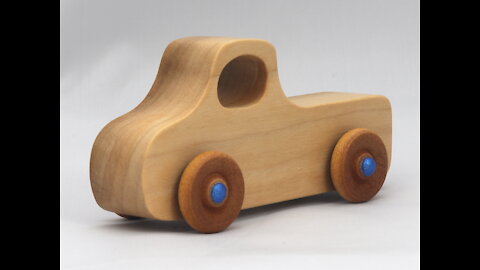 Handmade Wooden Toy Truck, Pickup Truck from the Play Pal Series