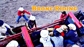 Bronc Riding at Jackson Hole Rodeo Wyoming