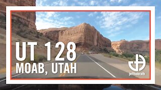 Driving Beautiful Highway UT 128 Moab Utah