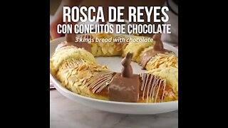 Rosca de Reyes with Chocolate Bunnies