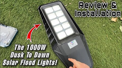 Solar Powered Outdoor Dusk To Down Flood Lights With Remote! Easy Installation!