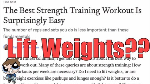 Strength Training Does Not Need To Be Complicated