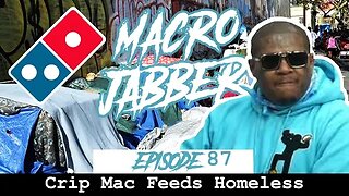 Crip Mac Feeds the Homeless Domino's Pizza; Skid Row Pizza Party by Cmac