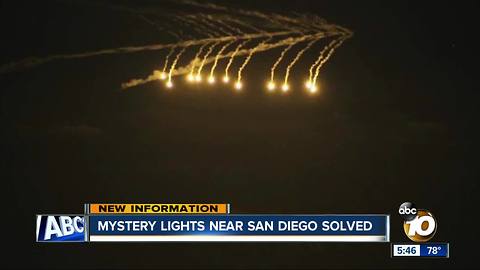 Mystery 'UFO' lights near San Diego