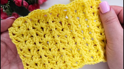 How to crochet posts and shell stitch for jacket or blanket