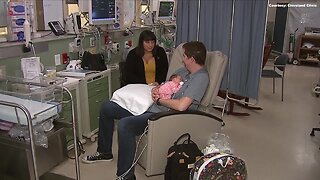Couple visiting Cleveland has baby nearly 3 months early