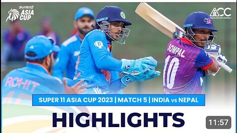 INDIA vs NIPAL Match Highlights Asia Cup 2023