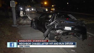 Man chases down suspected hit-and-run driver