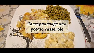 Day 1 casserole week cheap week Cheesy sausage and potato casserole #casserole #cheapmeals