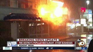 Popular Kearny Mesa restaurant destroyed by fire
