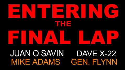 Juan O' Savin - Entering The Final Lap! - Must See Video!!