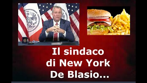 Il sindaco di New York De Blasio... Ve li offro se vi vaccinate”