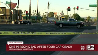 Multi-vehicle crash leaves 1 dead near 27th Ave & Camelback