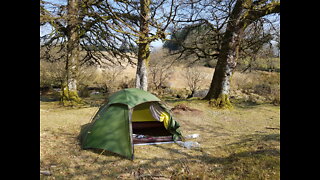 Vlog in tent in Dartmoor. Riverside wildcamping.