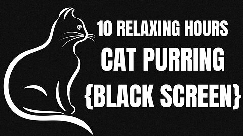 Cat Purring Sounds for Sleeping Black Screen - 10 Hours
