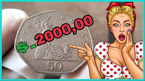 UK 50 Pence 2007 Elizabeth Coin worth up to $.2000,00 don't spend this?
