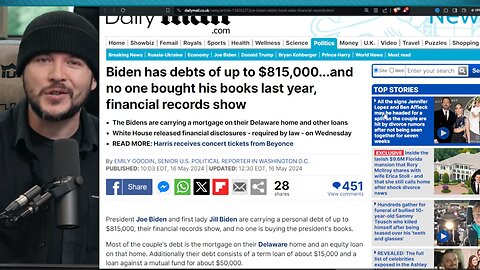 Biden In MASSIVE DEBT, $815k As NO ONE Buying His BOOK Despite Being "MOST POPULAR President Ever"