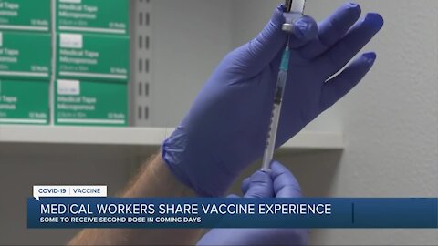 Medical workers share their COVID-19 vaccine experience