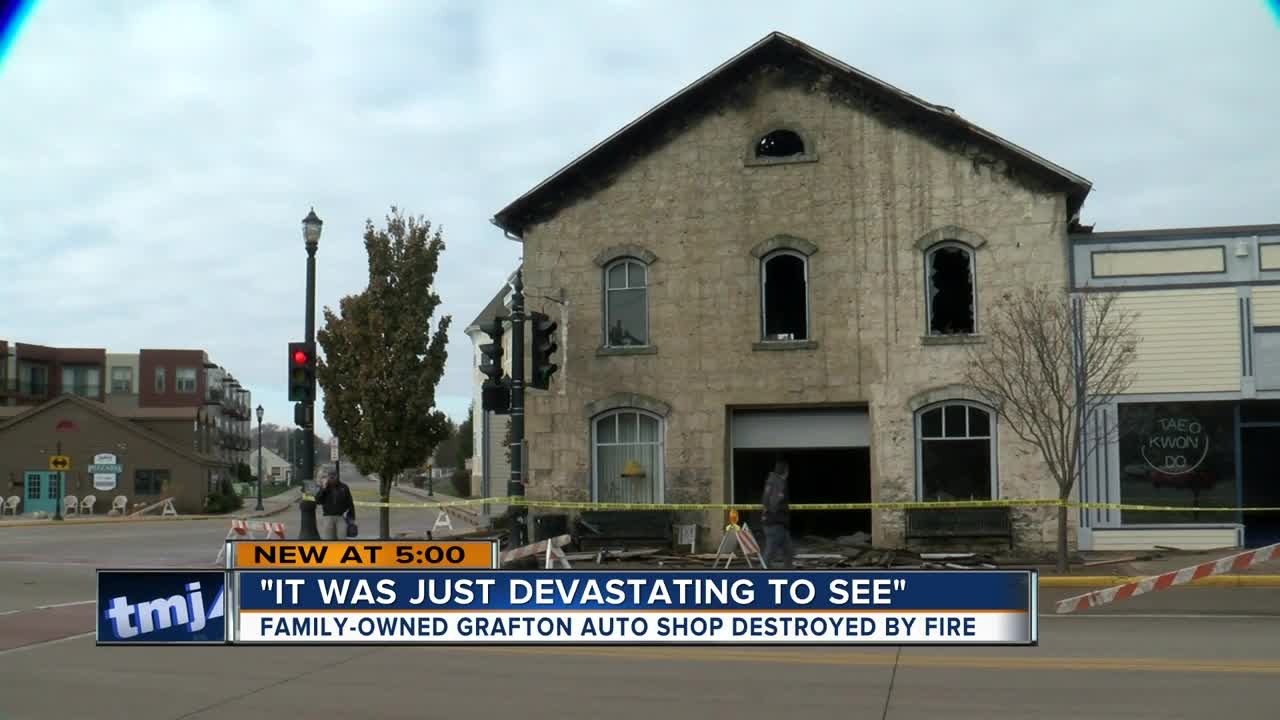Family=owned Grafton auto shop destroyed by fire
