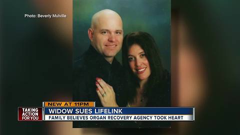 Widow sues LifeLink, says late husband's heart was taken without permission