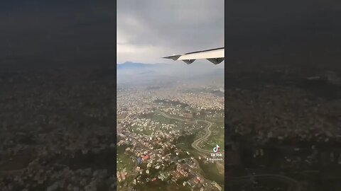 Landing at Kathmandu Nepal