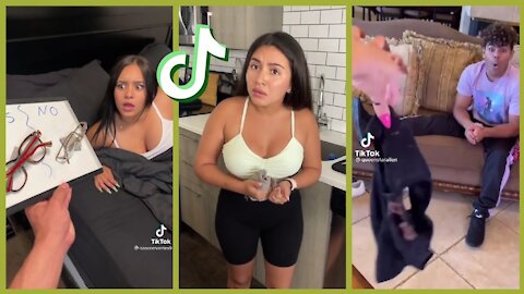 She wants him to grab her a** ??! 😜 Tiktok couple pranks