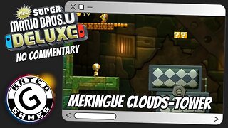 Meringue Clouds-Tower - Slide Lift Tower (ALL Star Coins) New Super Mario Bros U Deluxe