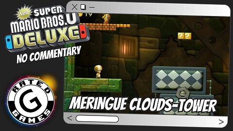 Meringue Clouds-Tower - Slide Lift Tower (ALL Star Coins) New Super Mario Bros U Deluxe